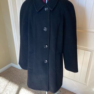 Classic Black Wool Look Coat